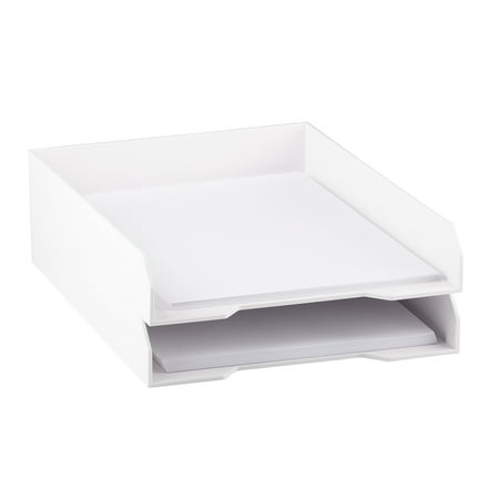 UPC: 0842497122342 | JAM Stackable Paper Trays  White  2/Pack