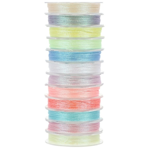 12 Rolls Night Light Wear-resistant Threads Glow in The Dark Multi-function Embroidery Sewing Major for Machine