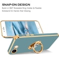 thumbnail image 6 of iPhone SE 2022 Case, iPhone SE 2020 Case, iPhone 8 Case, iPhone 7 Case with 360° Rotatable Ring Holder Slim Soft Shockproof Protective Phone Cover for iPhone SE 3rd/2nd Gen/8/7 4.7", Grey, 6 of 17