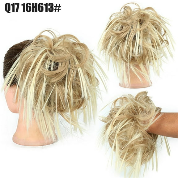 High Temperature Silk Synthetic Bun Wig Elastic Band for Messy Hair - Natural Fiber for Stylish Hairstyles and Comfort