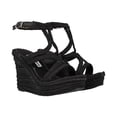 thumbnail image 1 of Sandalia De Plataforma Con Tiras Yute Para Mujer Yute Negro Platonia AMELI-01-NEGRO, 1 of 8
