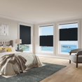 thumbnail image 2 of Keego Top Down Bottom Up Shades 45mm Single Cell Window Blinds Cordless Cellular Blinds Pull Down Honeycomb Shades Thermal Insulated Blinds (Black-Blackout, 27"W x 48"H), 2 of 5