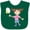 Green, variant on Inktastic Tennis Girl Girls Baby Bib
