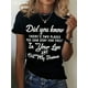 thumbnail image 1 of Versatile Alphabet-Print Tee - Chic, Easy-Care & Comfortable Women's Casual All-Season T-Shirt, 1 of 8