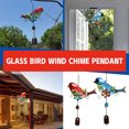 thumbnail image 2 of LHWEN Chimes Decor Courtyard Indoor 2PCS Decoration Garden Wind Outdoor Glass Bird Decoration & Hangs Gentle Musical Tones Hand Painted Metal Stained Glass Front Porch Patio Garden Artwork Listening, 2 of 8