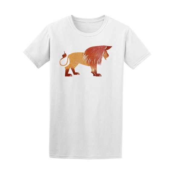 Abtract Watercolor Brown Lion Tee Men's -Image by Shutterstock