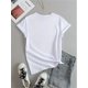 thumbnail image 4 of Casual T-Shirt with Geometric Print - Comfy Cotton, Crew Neck, Short Sleeve - Perfect for Spring & SCamisetas para mujer, lindas camisetas con estampado gráfico, de manga corta, estilo casual, para ve, 4 of 7