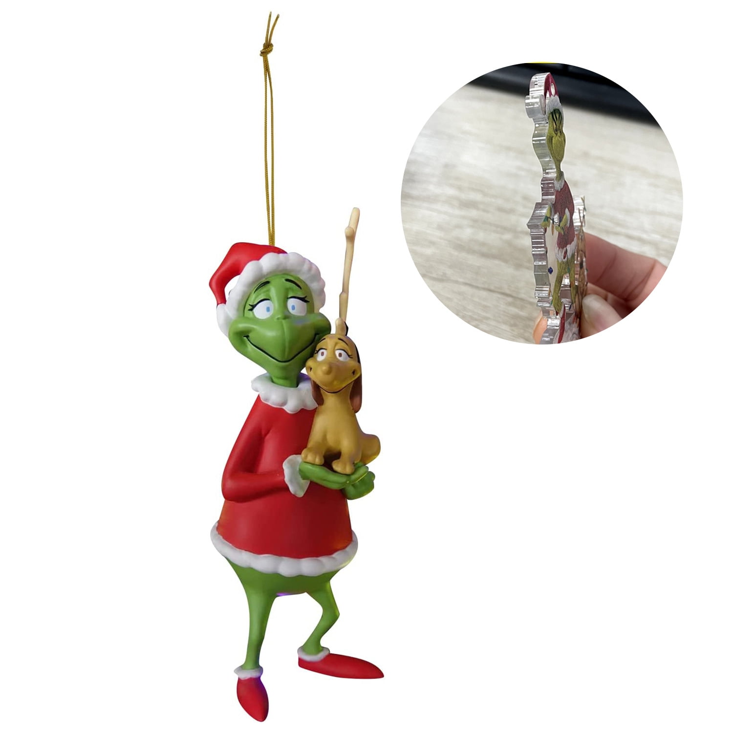 Merry Christmas Grinch Ornaments Xmas Tree Hanging Decoration Figure
