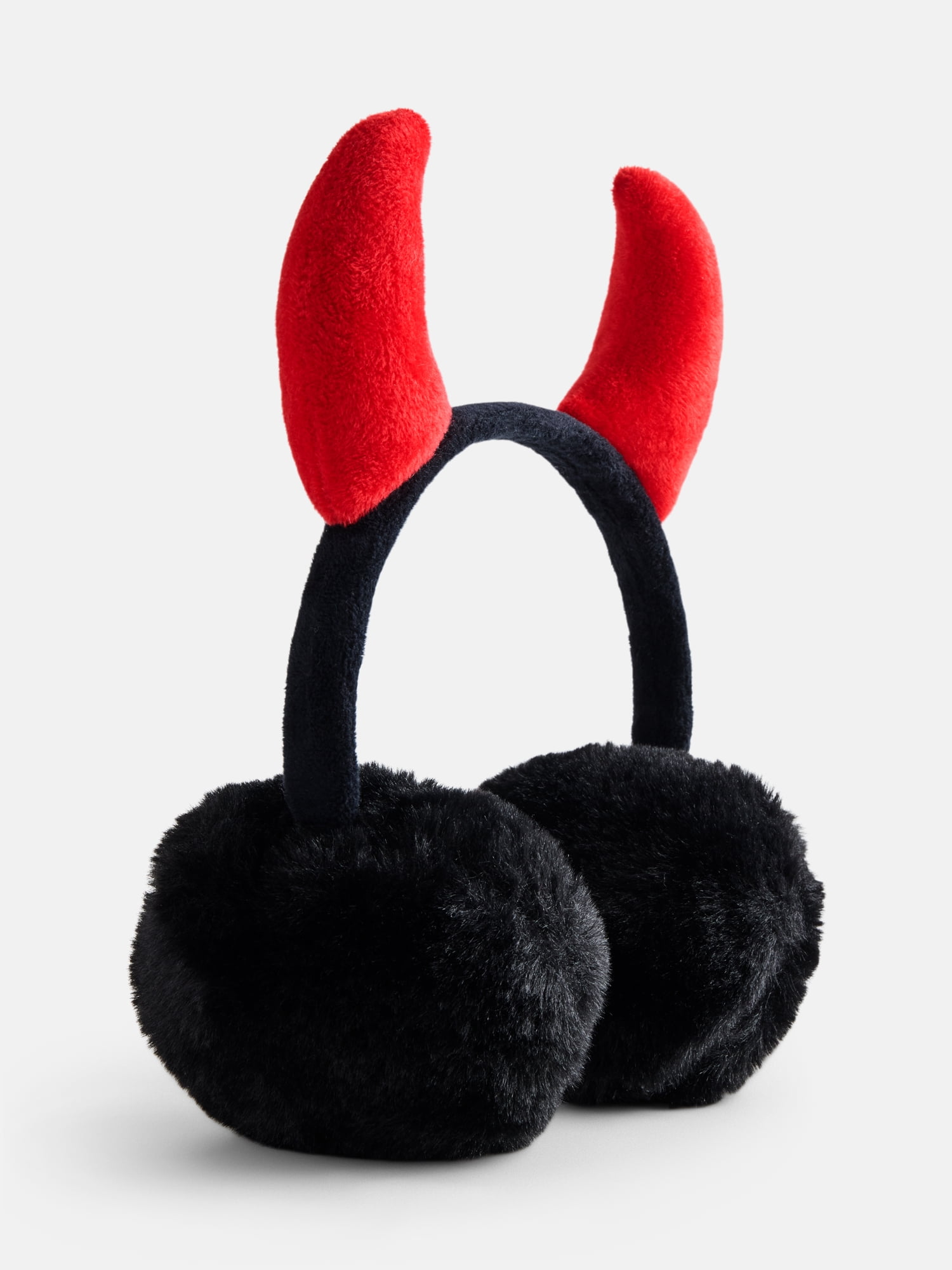Halloween Women’s Devil Earmuffs from Way to Celebrate, Black/Red