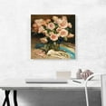 thumbnail image 2 of ARTCANVAS Roses In a Glass Jug Canvas Art Print by Fernand Toussaint - Size: 18" x 18" (0.75" Deep), 2 of 9