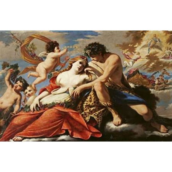 Bacchus and Ariadne Canvas Art - Luca Dameret (24 x 36)