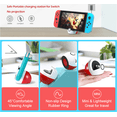 thumbnail image 4 of Tiny Charging Stand Compatible with Nintendo Switch/Switch Lite/Switch OLED, Portable Cute Switch Dock Station with USB-C Port for Switch Games, No Projection, Red&White, 4 of 5