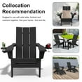 thumbnail image 3 of JUSTLET Outdoor Patio Chair, HDPE Folding Adirondack Chair, Black, 3 of 10