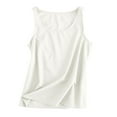 thumbnail image 2 of Tittly Womens Tank Tops Vest for Women Womens Workout O Neck Sleeveless Breathable Tank Casual Tops Shirt Sleeveless Tops for Women Summer Tops White M, 2 of 5