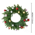 thumbnail image 4 of Aurorax Christmas Wreaths for Front Door,Indoor Christmas Wreath Decorations with Christmas Balls Rustic Green Winter Hanging Wall Decor for Mantel Window, 4 of 7