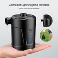 thumbnail image 3 of Bomba de aire eléctrica, batería recargable de 5200 mAh, inflador para colchones inflables con 3 boquillas, inflador rápido para botes inflables/colchones de aire., 3 of 5