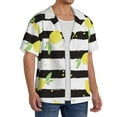 thumbnail image 2 of Fotbe Lemon Camisa Estampada de Manga Corta para Hombre, Casual de Verano, Estilo Playero, Sin Arrugas-Small, 2 of 5