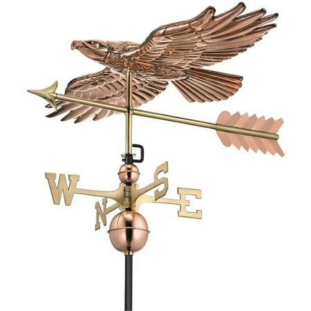 Good Directions Soaring Hawk Weathervane, Pure Copper - 30"L