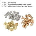thumbnail image 3 of 4mm Head Dia. Knobs Pull Handle Zinc Alloy Light Gold 12Pack, 3 of 6