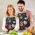 thumbnail image 3 of Colorful Halloween Icons Apron-Garden Aprons for Women with Pockets-Cotton Linen Waterproof Kitchen Cooking Gardening Aprons Adjustable for Kitchen,Cooking,BBQ and Salon 32"x27", 3 of 7
