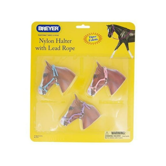 Breyer 2474 Nylon Halters,Blue,Pink,Purple