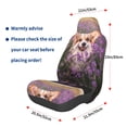 thumbnail image 3 of Fuzoiu Dog in Lavender Flowers Print Elastic Car Seat Covers, Seat Cover Protector,Universal Fit Interior Covers for Most Cars,Washable Seat Cover Non Slip for SUV,Sedan,Van, 3 of 5