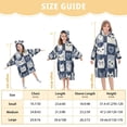 thumbnail image 4 of FORMRS Wearable Blanket Hoodie with Sleeves for Kids Cozy Flannel Sweatshirt, Blue Cats and Hearts, 4 of 7