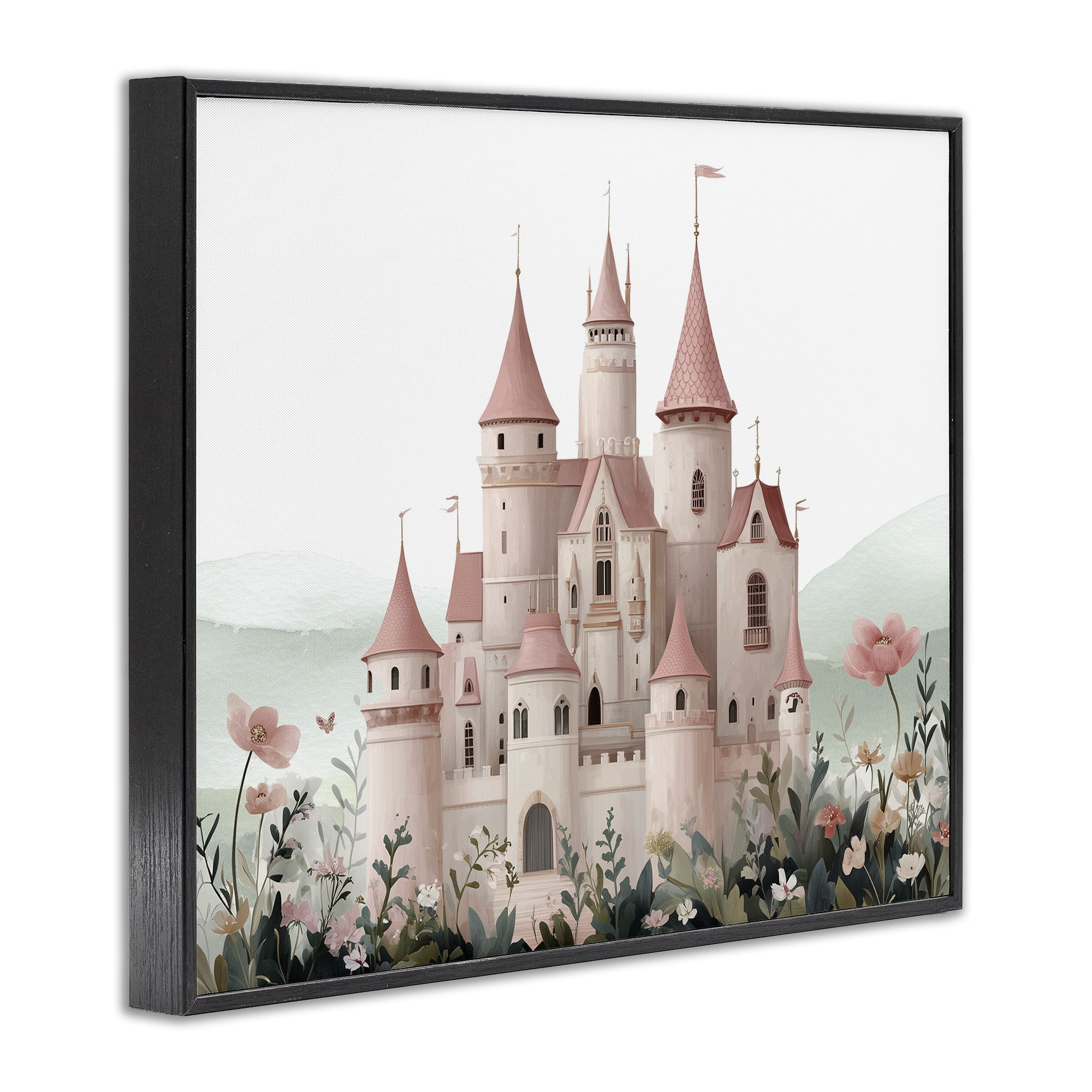 Stupell Industries A Castle For Princess Black Framed Giclee Art, design by Christine Simpson Art