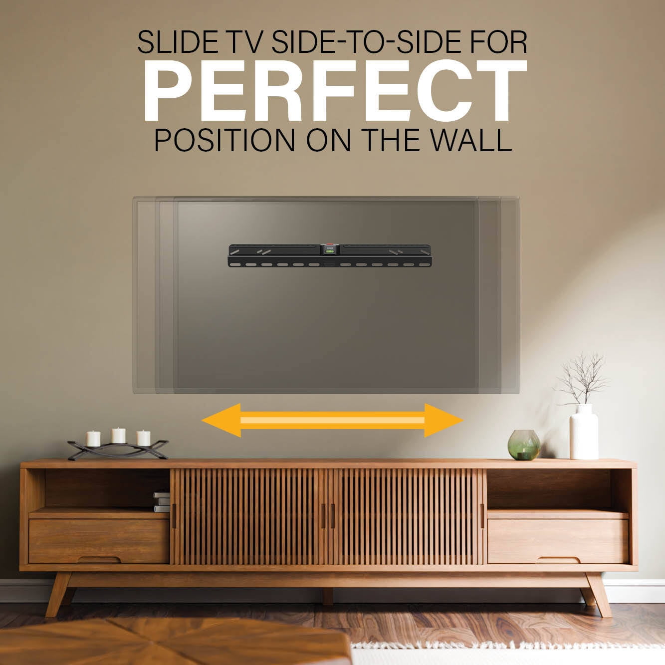 Sanus VuePoint Fixed-Position Low Profile TV Wall Mount for 32"-90" TVs (F62) Can Be Installed on Drywall, Wood Stud, Concrete and Concrete Block