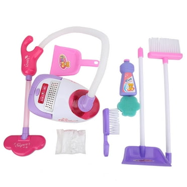 Simulation Electric Vacuum Cleaner Cleaning Tool Playset Pretend Play Household Appliance Toy for Children For 3-6 Year Old