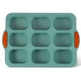 thumbnail image 3 of Silicone Cake Mold 9-Cavity Oval DIY Baking Pan Chocolate Bread Pancake Non-stick Bakeware Tool, 3 of 10