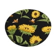 thumbnail image 1 of Disketp Bees and Sunflowers Funda Redonda para Taburete, Funda de Cojín para Silla de Bar Suave y Elástica-14 inch, 1 of 7