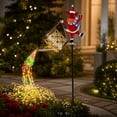 thumbnail image 5 of Christmas Solar Reindeer Watering Can Light, Colorful Cascading Garden Stake Lantern with Iron Vintage Design, Solar Waterproof Holiday Yard Light for Lawn, Pathway, Flower Bed, Patio and Porch, 5 of 9
