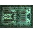 thumbnail image 1 of Ahgly Company Indoor Rectangle Persian Turquoise Blue Traditional Area Rugs, 4' x 6', 1 of 4