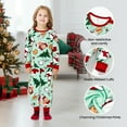 thumbnail image 3 of PatPat Family Matching Pajamas Sets Allover Christmas Tree Snowman Long Sleeve Top and Pants 2 Piece Pjs Gift with Socks, Green, Kids 2 Years, 3 of 9