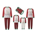 thumbnail image 6 of Family Matching Pajamas Sets Christmas Letters Printed Long Sleeve Tops with Plaid Pants Sleepwear, 6 of 7