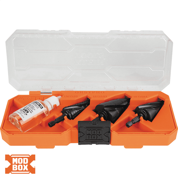 Klein Tools Premium Electrician's Quick Release Step Bit Set, 3 Piece