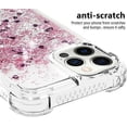 thumbnail image 4 of Compatible with iPhone 12 Pro Max Case Glitter Luxury Cute Love Liquid Quicksand Clear Soft TPU Girls Women Stylish Bumper Shockproof Protective Case for iPhone 12 Pro Max Rose Gold YB, 4 of 12