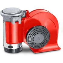Air Horn 12V 150DB Super Loud Train Horn Kit,Train Horn for Truck with Air Compressor, Air Horn Complete Kits for Trucks, Cars and Bikes (Compact Red)