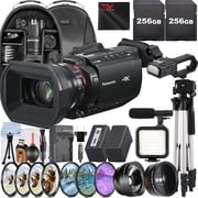 Panasonic HC-X2100 UHD 4K HDMI Lightweight Compact Camcorder with 2 Pack 256GB SanDisk Memory Card + Case + Filter Kit + SV Premium Accessory Bundle