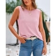 thumbnail image 7 of BTFBM Sleeveless Sweater Tops for Women Crew Neck Lightweight Casual Loose Tank Summer Outfits Fashion Clothing, 7 of 7