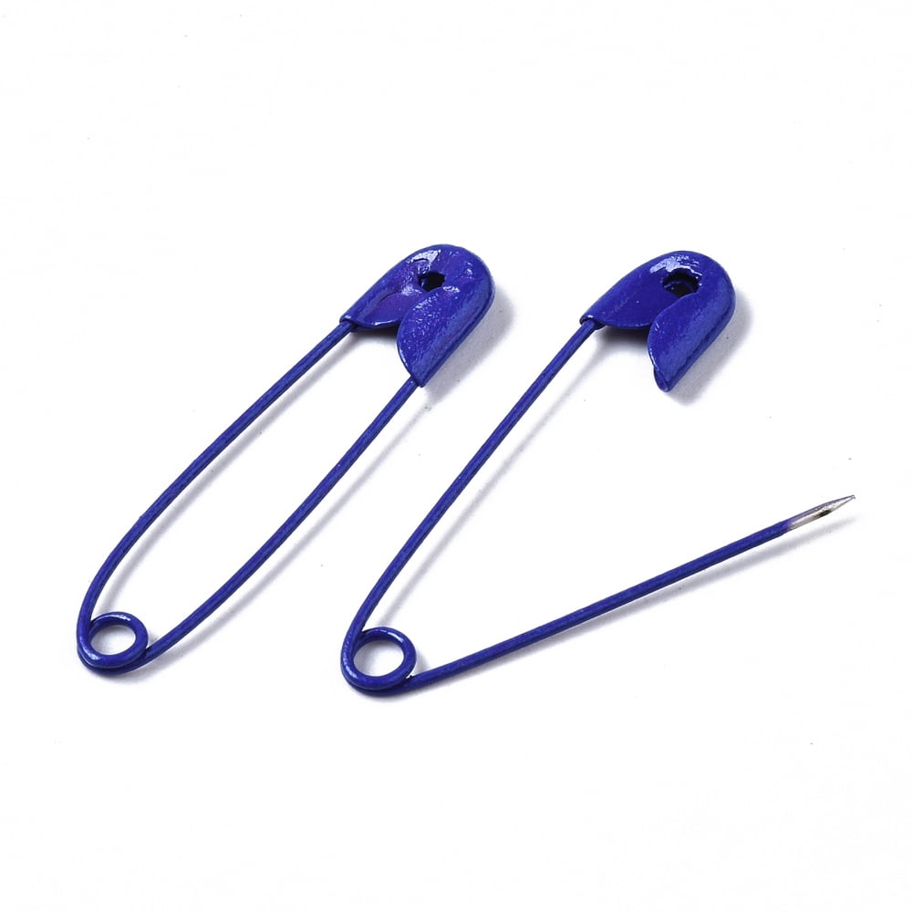 Spray Painted Iron Safety Pins for Brooch Making Kilt Needles Mixed color 30~31x7x2.5mm DIY