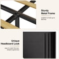 thumbnail image 4 of Queen Size Bed Frame with Upholstered Wing Back Headboard for Bedroom, No Box Spring Needed - Dark Gray Finish, 4 of 9