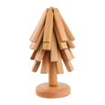 thumbnail image 1 of Salvamanteles de madera Juego de posavasos de madera Soporte para ollas calientes Mantel individual Posavasos antideslizantes para bebidas 4 piezas, 1 of 9