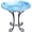 Blue, variant on Outdoor Glass Birdbath with Metal Stand for Lawn Yard Garden Decor,18” Dia/21.65 Height
