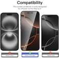 thumbnail image 2 of czcpp-3 Pack Privacy Screen Protector for iPhone 16 Pro Max (6.9 inches), Anti-Spy Tempered Glass Film,Enhanced 28 Degree Privacy Angle - Easy installation tool included, 2 of 4