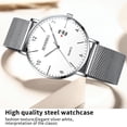 thumbnail image 2 of Relojes De Hombre Reloj De Cuarzo Luminoso Resistente Al Agua Relojes De Moda Simples De Negocios Ultra Delgados Minnieouse AP004880-03, 2 of 6
