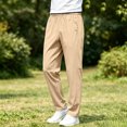 thumbnail image 7 of Akiihool Linen Pants for Men Summer Men's Performance Series Extreme Comfort Relaxed Pant for Casual Khaki,L, 7 of 7