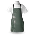 thumbnail image 3 of Pink and Grey Apron Dandelion Flowers with Hearts Pastel Love Celebration Anniversary, Unisex Kitchen Bib Apron with Adjustable Neck for Cooking Baking Gardening, Pink Grey Pale Green, by Ambesonne, 3 of 3
