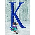 thumbnail image 2 of America Forever Winter Monogram Letter K House Flag Vertical Double Sided 28 x 40 inches Snowman in Winter Holiday Seasonal Flags for Outdoor, Yard, Porch Decoration, Merry Christmas House Flag, 2 of 5